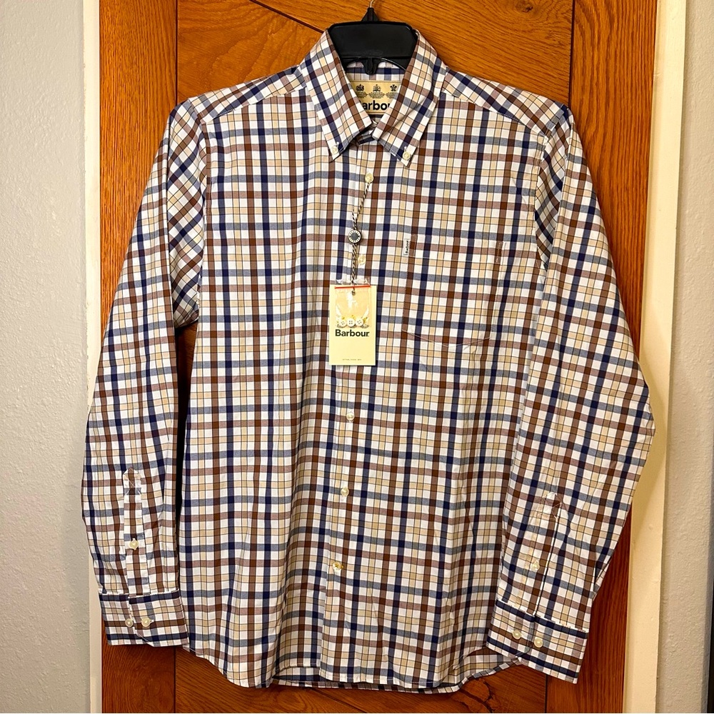 NWT BARBOUR | Tailored Fit Button Down | S